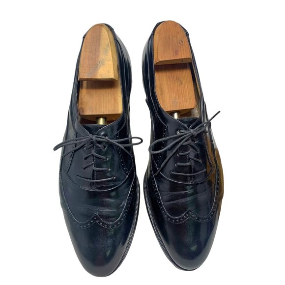 Bally Marcel Black Leather Wingtip Blind Brogue‎ Oxford - Picture 6 of 13